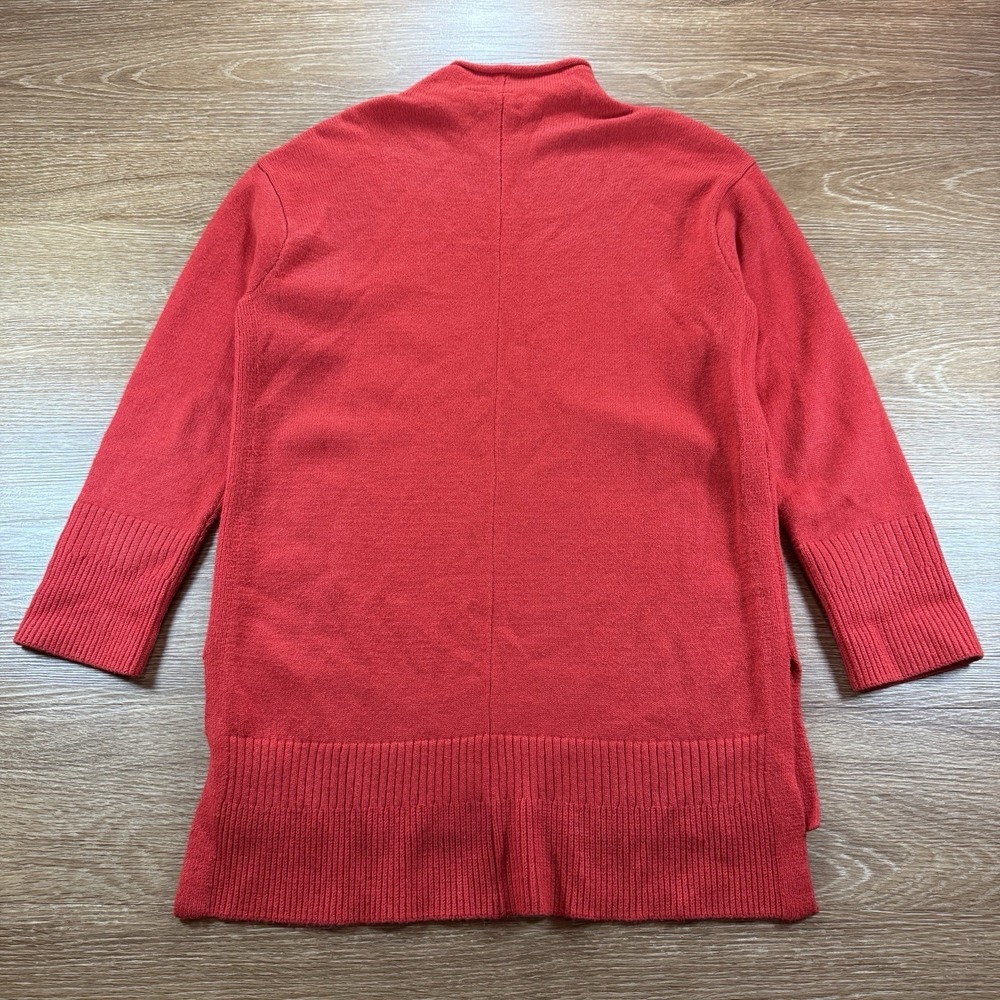 Moth Anthropologie Women's Red Mock Neck Knit Sweater XS Hi Low Hem Fall Style - Picture 8 of 8